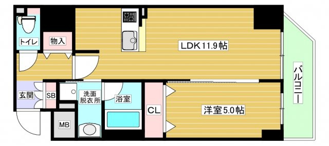 【間取り】 | プレサンス阿波座駅前