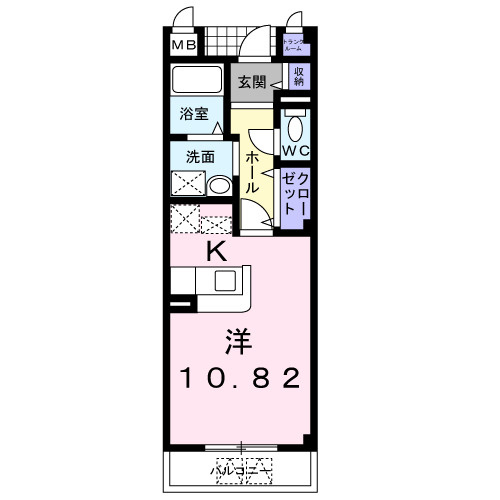 東海市名和町森ノ上の賃貸マンションの間取り