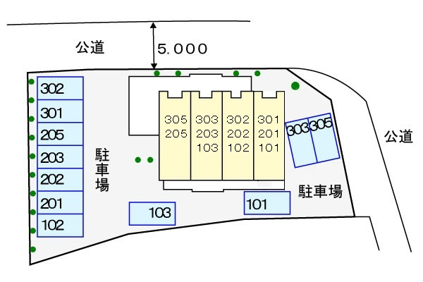 東海市名和町森ノ上の賃貸マンションの区画図