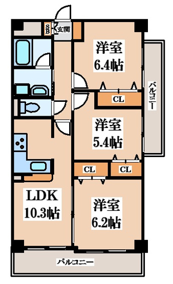 【間取り】 | ファインコート鴻池南館