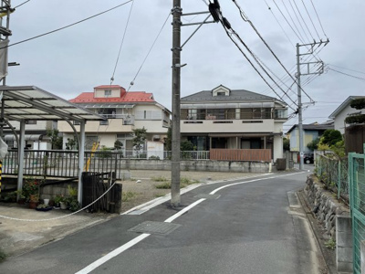 【前面道路含む現地写真】 | 仲介手数料無料　府中市押立町５丁目売土地（建築条件付）２区画　１号宅地