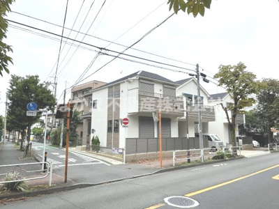 【前面道路含む現地写真】 | 仲介手数料無料　府中市新町１丁目新築戸建て３棟　１号棟