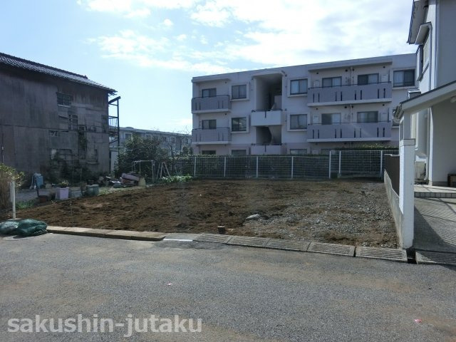 八千代台東６丁目　売地の前面道路含む現地写真|建築条件なし　八千代台東６丁目　売地　正味約３８．６坪　