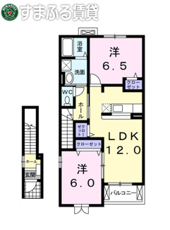 【間取り】 | インペリアルB　西尾市徳永町