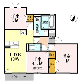 【間取り】 | ボヌール千田　B　