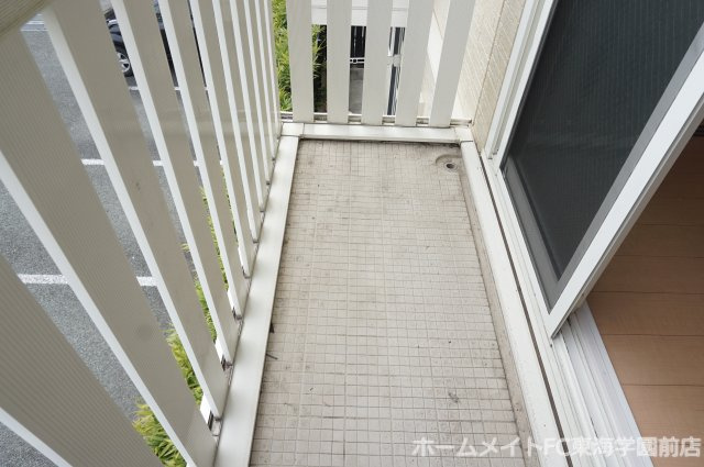 熊本市北区龍田６丁目のアパートのバルコニー