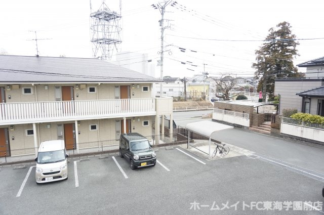 熊本市北区龍田６丁目のアパートの駐車場
