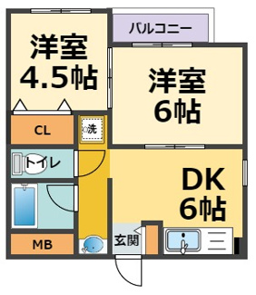 【間取り】 | ハイムプロミネンス元浜