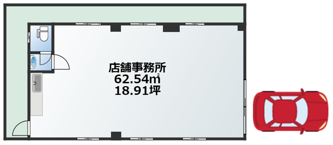 【間取り】 | 長柄東3丁目店舗事務所
