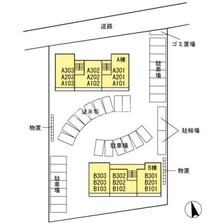 Novel Court IMAISE Ａの区画図