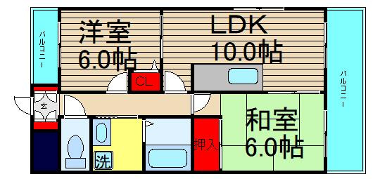 アンビション難波WESTの間取り