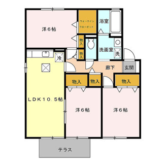 【間取り】 | パレス.ボナール23B