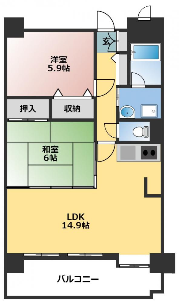 ジュピターの間取り|※間取り反転の場合あり、内装が若干異なる場合がございます