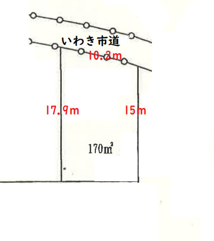 錦町成沢51坪の区画図