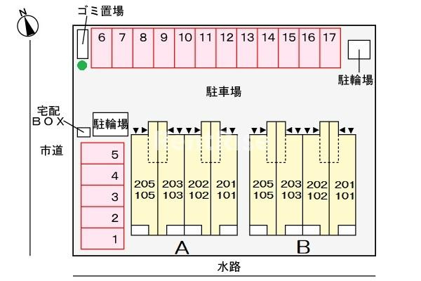 シャンテＡの区画図