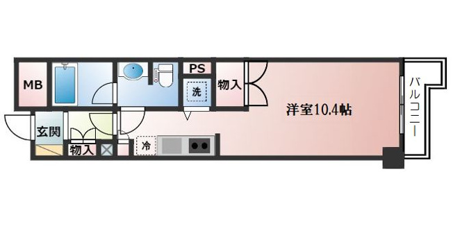 【間取り】 | アヴァン文京小日向 | 1R／26.97㎡