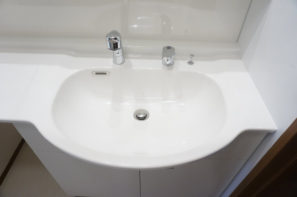 熊本市中央区保田窪２丁目のアパートの洗面所