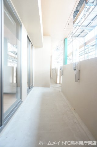 熊本市南区田井島２丁目の賃貸マンションのバルコニー