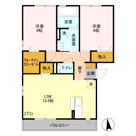 ラ・テール ドゥの間取り