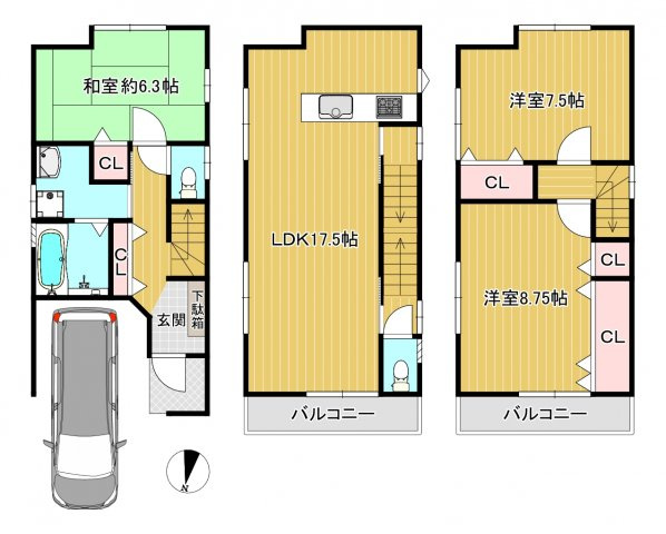 【間取り】 | 堀上町　中古戸建