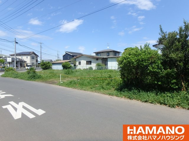 筑西市市野辺土地の前面道路含む現地写真