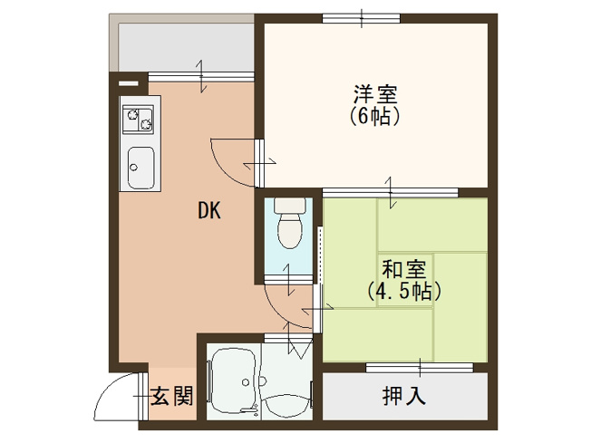 【間取り】 | メゾンドール玉出