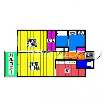 【間取り】 | リアンレガーロ井尻駅前弐番館 | リアンレガーロ井尻駅前弐番館の間取り