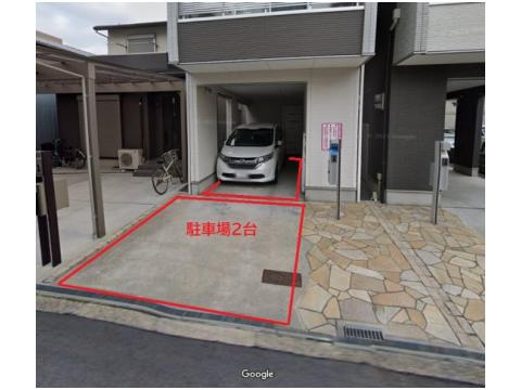 西成区松２丁目貸家の駐車場