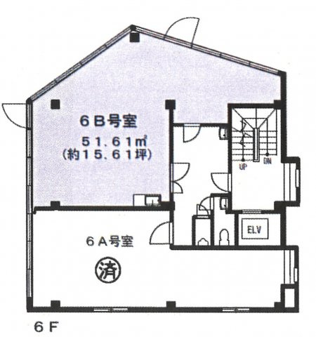 新宿区西新宿７丁目の店舗事務所の間取り