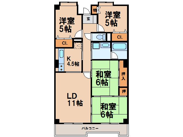 【間取り】 | ルミエール薬師寺