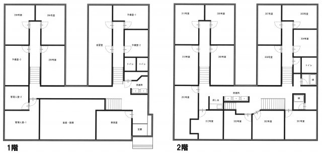 ◎釧路市材木町　中古　下宿 寮 兼 住居の間取り