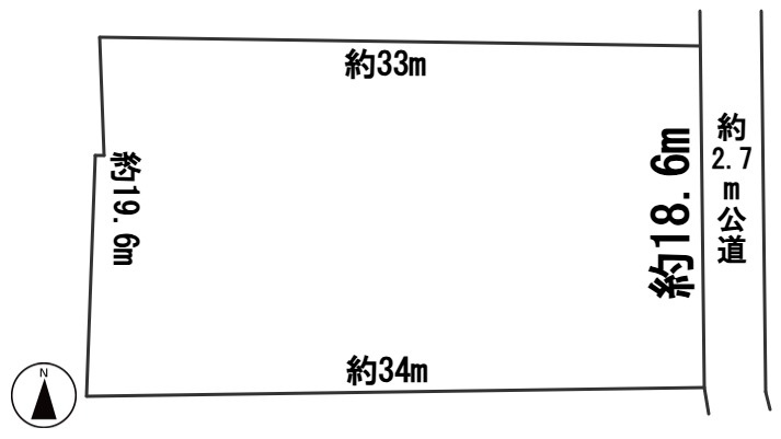 ５７６２３　岐阜市向加野土地の区画図
