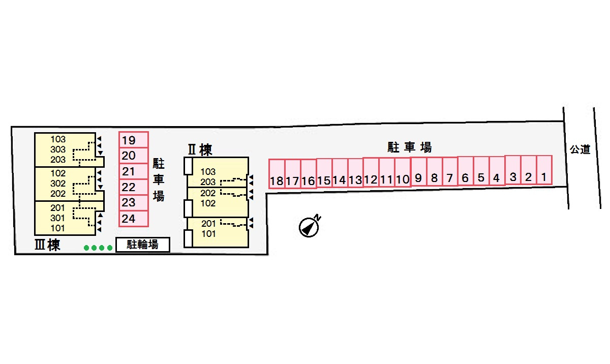 アイランド花月 Ⅱの区画図