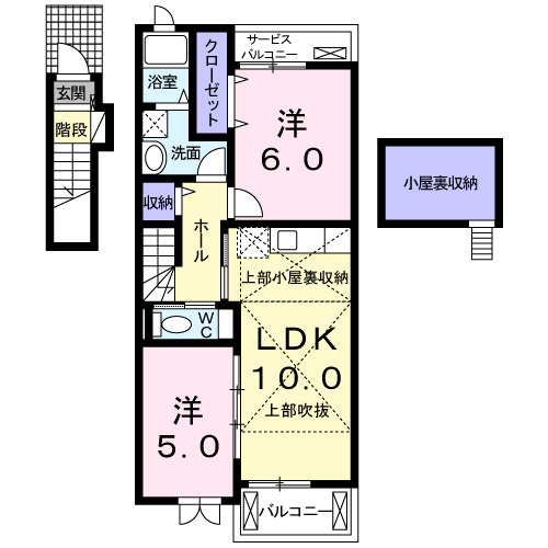 アイランド花月 Ⅱの間取り