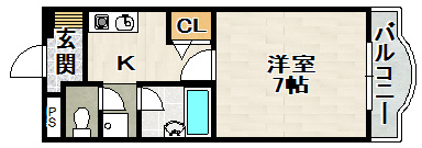 アッシュ宝塚の間取り