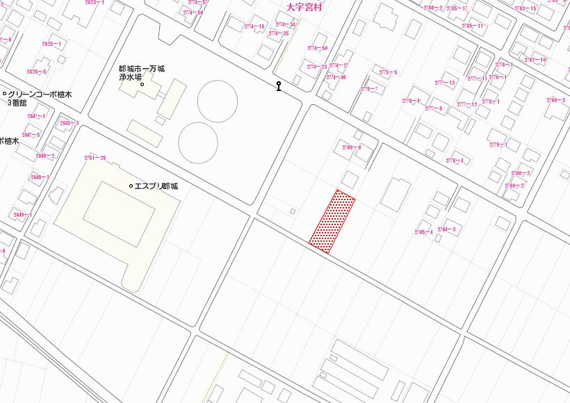 北諸県郡三股町大字宮村の売地の土地図