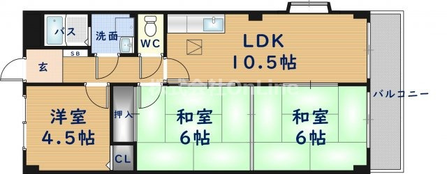 【間取り】 | ハイツ大発