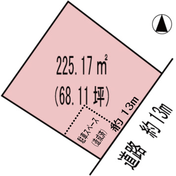 各務原市つつじが丘1丁目　の土地図
