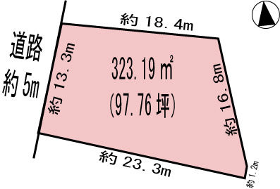 各務原市緑苑中2丁目　97.76坪の土地図