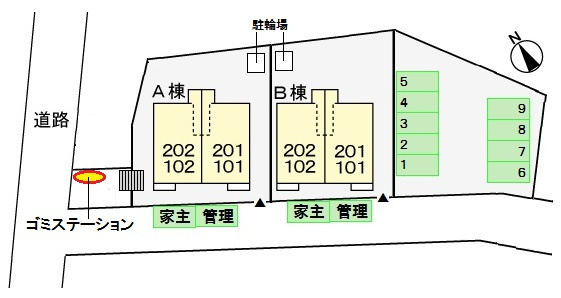 メゾン.フォンテーヌ　Bの駐車場