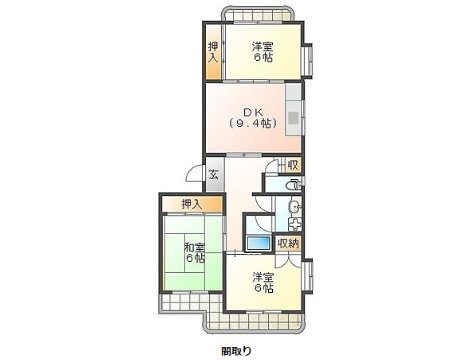 ナカスギマンションの間取り