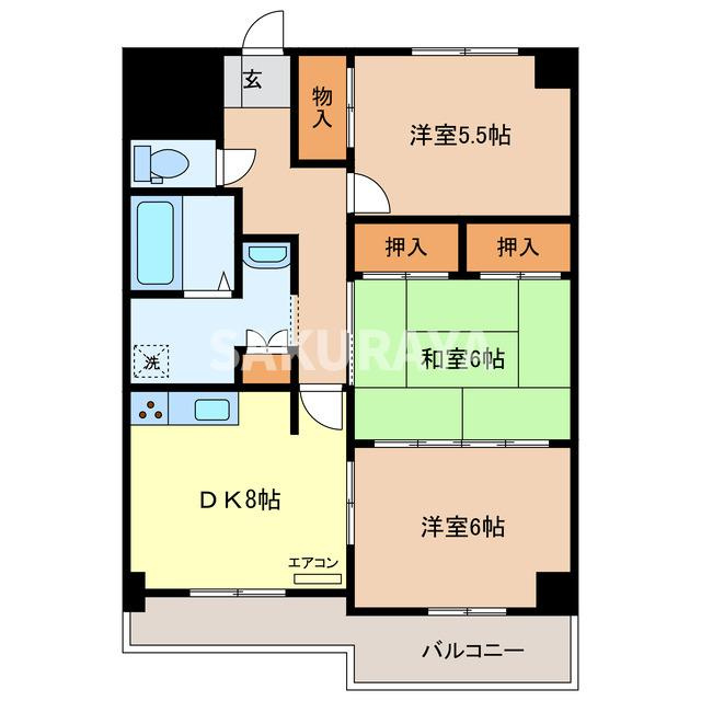 ラフェスタ足利本城の間取り