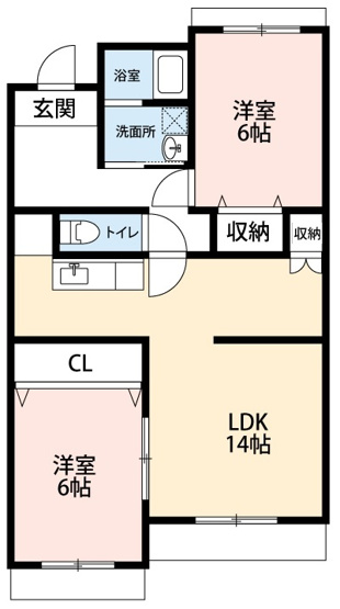 【間取り】 | ペガサス横落