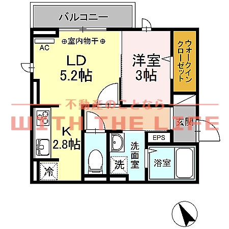 D-room F京町【10，000円キャッシュバック対象物件】の間取り