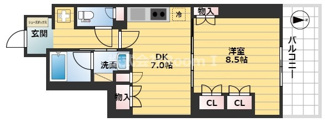 【間取り】 | ルネフラッツ谷町四丁目