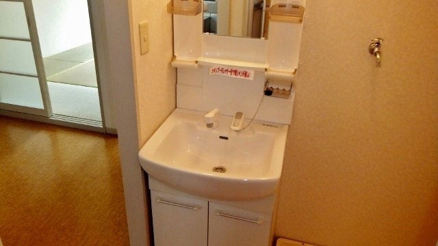 カタンクローバーⅡの洗面所|シャンプードレッサー付