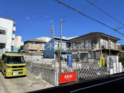 【前面道路含む現地写真】 | 仲介手数料無料　日野市多摩平3丁目新築戸建て3棟　３号棟　