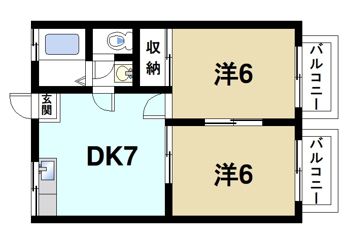 生駒川パークハイツの間取り|心地よい和室が魅力的です