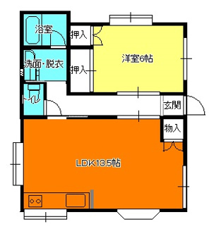 【間取り】 | コナハウス | 間取り1K