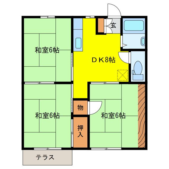 【間取り】 | コーポマロンＡ